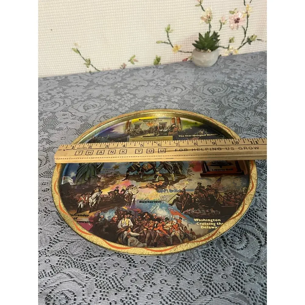 Vintage 1776-1976 Bicentennial Commemorative Plate United States of America Gold